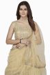 Cream Party Wear Lehenga Choli With Sequins Work