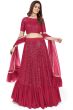 Deep Pink Party Wear Lehenga Choli With Sequins Work