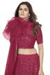 Deep Pink Party Wear Lehenga Choli With Sequins Work