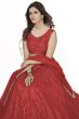 Red Party Wear Lehenga Choli With Sequins Work