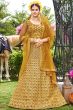 Gold Net Sequins Work Lehanga Choli with Heavy Embroidery