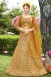 Gold Net Sequins Work Lehanga Choli with Heavy Embroidery