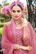Pink Net Sequins Work Lehanga Choli with Heavy Embroidery