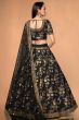 Black Silk Sequins Work Lehanga Choli