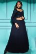 Navy Blue Sequins Embellished Georgette Lehenga Choli