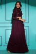 Wine Sequins Embellished Georgette Lehenga Choli
