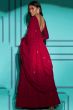 Red Embellished Georgette Lehenga Choli