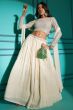 Pearl White Embellished Georgette Lehenga Choli