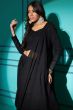Black Embellished Georgette Lehenga Choli