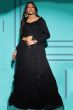Black Embellished Georgette Lehenga Choli