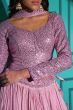 Purple Embellished Georgette Lehenga Choli