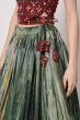 Silk Green Flared Style Lehenga Set