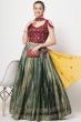 Silk Green Flared Style Lehenga Set