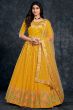 Yellow Floral Embroidered Silk Lehenga