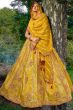 Yellow Silk Lehenga Choli With Gota Work