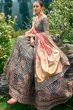 Grey Silk Lehenga Choli With Gota Work
