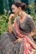Grey Silk Lehenga Choli With Gota Work