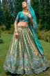 Blue Silk Lehenga Choli With Gota Work