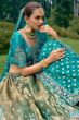 Blue Silk Lehenga Choli With Gota Work