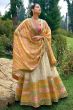White Multicolor Silk Lehenga Choli With Gota Work