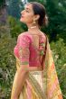 White Multicolor Silk Lehenga Choli With Gota Work