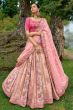 Baby Pink Silk Lehenga Choli With Gota Work