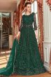 Green Embroidered Long Lehenga Choli