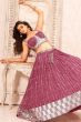 Dusty Pink Sequins Embroidered Georgette Lehenga