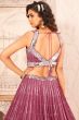 Dusty Pink Sequins Embroidered Georgette Lehenga