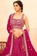 Rani Pink Sequins Embroidered Georgette Lehenga