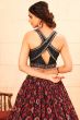 Black Sequins Embroidered Georgette Lehenga