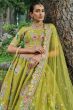 Pear Green Silk Embroidered Lehenga
