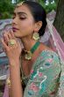 Mint Blue Silk Embroidered Lehenga