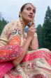 Dark Beige Silk Embroidered Lehenga