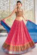 Pink Muslin Lehenga Choli