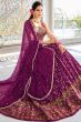 Purple Muslin Lehenga Choli