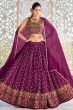 Purple Muslin Lehenga Choli