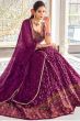 Purple Muslin Lehenga Choli