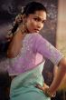 Mint Green Embroidered Fancy Fabric Silk Saree