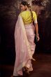 Pink Embroidered Fancy Fabric Silk Saree