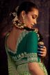 Sea Green Embroidered Fancy Fabric Silk Saree