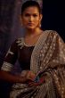 Chocolate Brown Embroidered Fancy Fabric Silk Saree