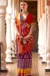 Purple Ethnic Motif Printed Fancy Silk Saree