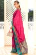 Ruby Pink Soft Banarasi Saree With Copper Weaving