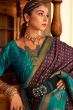 Mauve Taupe Soft Banarasi Saree With Copper Weaving