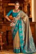 Dark Beige Banarasi Saree With Copper Weaving