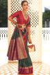 Dark Green Banarasi Saree With Copper Weaving