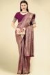 Wine Weaved Jacquard Saree