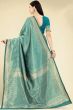 Teal Green Jacquard Saree