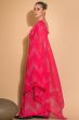 Pink Georgette Saree with Sequins Work